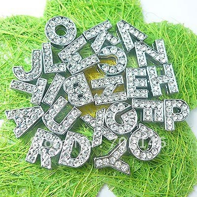 DHL FREE 1300pcs 10mm 1300pcs A-Z Slide letters Charm DIY Accessories Fit Pet Collar Christmas gift 1