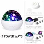 LED Rotating Night Light Projector Starry Sky Star Master Children Kids Sleep Romantic LED USB Projector Lamp Child Gifts 5