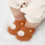 Cute Cartoon Winter Baby Socks Cat Rabbit Non-slip Rubber Soft Sole Newborn Boy Girl Socks Warm Plush Thick Toddler Floor Shoes 4