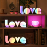 Colorful Creative Lamp Wedding Party Bedroom Decoration Night Lamp Gift Battery Operated USB Power Rainbow LOVE LED Night Light 3