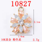 30pcs Crystal Earrings snowflake Zircon Earrings Pendant DIY Korean simple fashion handmade earrings accessories jewelry making 3