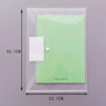 10pcs Office Desk Organizer Clear Binder Thicken Button Closure Transparent PVC Document Bag For A4 Office School Bureau 5