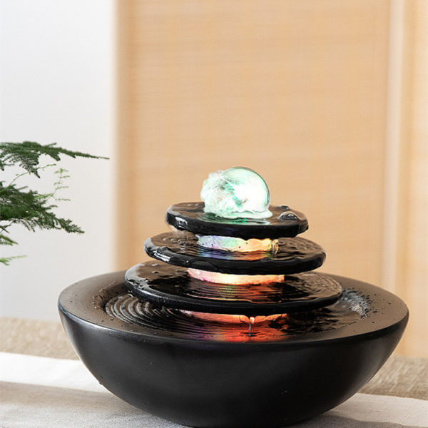 Basin Tabletop Water Furnishings Fortune Transfer Rockery Office Waterscape Indoor Humidification Wind Water Balloon Gifts 1