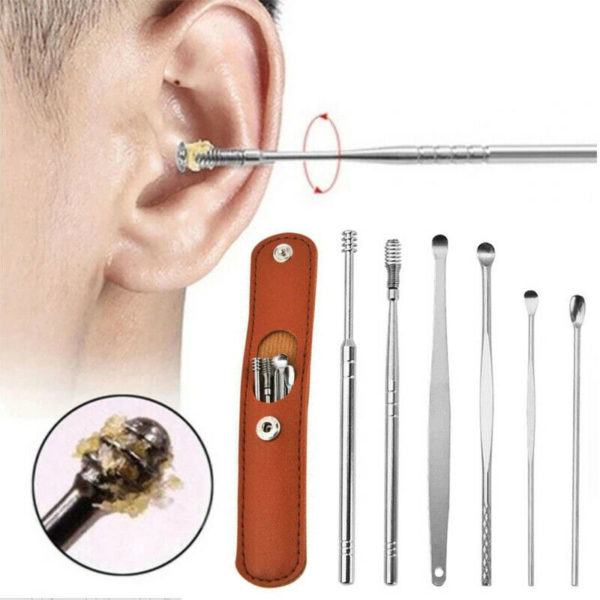 6pcs/set Ear Cleaner Ear Wax Removal Tool Ear Pick Stick Earwax Remover Cleanser Spoon Cheap for 1 Cleaning Your Ears Kit 1