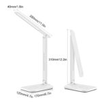 10W LED Desk Lamp with phone Wireless Charger, USB Charging Port, Dimmable Eye-Caring Office Lamp for Work, Folding Design 4