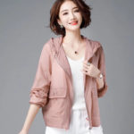 Plus Size 5XL Hooded Pink Jackets Women 2022 Spring Summer Thin Casual Cropped Jacket Mom Sun-Protective Clothes Long Sleeve Top 2