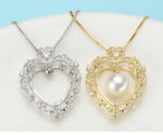 Luxury Lace Heart Pearl Pendant Fittings S925 Sterling Silver Vintage Women DIY Pearl Pendant Accessory 3Pcs/Lot 2