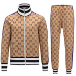 2021 Autumn Men's Tracksuit Men Elastic Waist Patchwork Letter trousers O-neck Leisure Set Joggering Sports Sportsuit Clothes 2