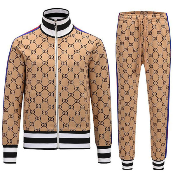 2021 Autumn Men's Tracksuit Men Elastic Waist Patchwork Letter trousers O-neck Leisure Set Joggering Sports Sportsuit Clothes 2