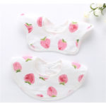 6-24 Months Baby Bibs 360 Degree Rotatable 3 Layer Waterproof Easy To Clean Saliva Snoring Cloth Baby Accessories 1