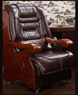 Boss chair. Real leather can lie in big chair. Office chair..013 2