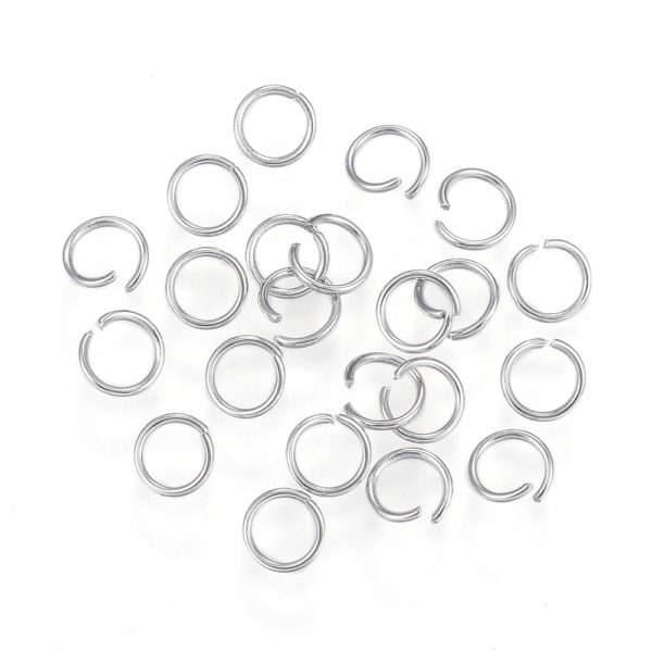 50000pcs 4mm 304 Stainless Steel Open Jump Rings Metal Connectors for DIY Jewelry Making Keychain Accessories 1