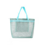 Travel Summer Shopping Bags Women Clear Mesh Transparent Bag Large Capacity Female Casual Solid Color Holiday Tote Bags 5