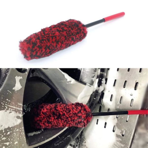 Universal Car Wash Wheel Brush Portable PP Handle Wool Brush Wheel Tire Brush Car Cleaning Brush Car Washing Wheel Cleaner Wash 2