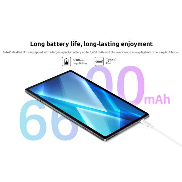 BMAX I11 Tablet PC 10.4-Inch 2000X1200 IPS T618 8-Core 8GB+128GB RAM For Android 11 6600Mah Portable Learning 2