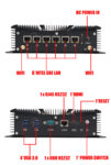 2021 10Th Gen Mini Pc Intel Core i5-10210U i3-8145U Barebone Rugged Industrial Computer 6 Lans Firewall Router Pfsense Server 4G 4