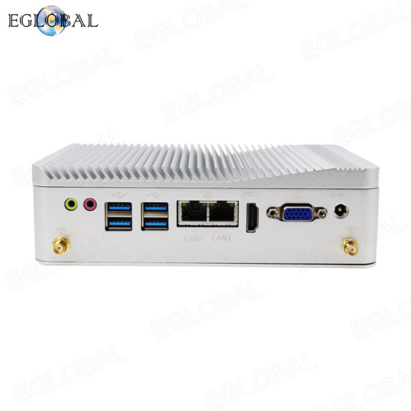 EGLOBAL Dual lan industrial mini pc with intel core i3 6th cpu 6157u celeron J4125 processor DDR4 with 6COM ports support 3G/4G 2