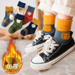 5 Pairs/Lot Children's Socks Autumn and Winter Thick Fluffy Terry Socks Cartoon Boys Girls Keep Warm Socks For 1-12 Years 4