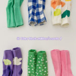 1088 Children's Socks Wholesale 3Pairs/Lot 2022 Spring Color Matching Plaid Floral Socks Rural Wind Cotton Bubble Girls Socks 3