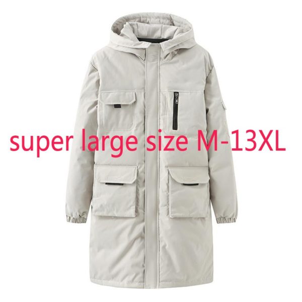 New Arrival White Duck Down Fashion Super Large Men Down Clothing Long Thick Casual Winter Jacket Men Plus Size M-11XL 12XL 13XL 1