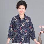 Middle-aged Women's Oversized Shirt Summer 2022 Vintage Cotton Linen Long Sleeve Blouses and Shirts Casual Elegant Ladies Tops 2