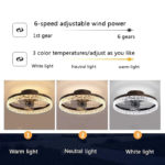 Nordic Decor Modern LED Outdoor Ventilador Ceiling Fan for Living Room Kids Bedroom Indoor Home Decor Chandeliers SEDELUZ 4