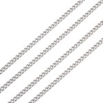 about 20m/Roll Unwelded 304 Stainless Steel Curb Chains Faceted Twisted Chains for DIY jewelry making accessories 4x3x0.8mm 3