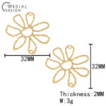 Cordial Design 100Pcs 32*32MM Jewelry Accessories/DIY Making/Connector/Flower Shape/Hand Made/Jewelry Findings & Components 3