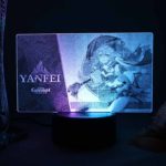 Genshin Impact Yan Fei 3d Led Anime Figure Lamp For Bedroom Manga Action Night Lights Bedside Tables Rechageable Sleeping Panels 4