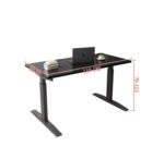 Manually Height Adjustable 70-113cm Lift Desk Columns, Hand Crank Mechanism, Steel Made 28kg 5