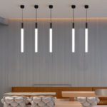 Led glass long downlight restaurant kitchen chandelier bedroom hotel front desk cafe bar decorative rope lamp 4