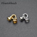 5x11mm High Quality Nickle Free Gold Plating CZ Beads Paved Clasp Connector for DIY Jewelry Making Accessories 30pcs/lot 3