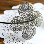 10PCS Adjustable Antique Bronze Filigree 85 x 85 mm Floral HeadBand Setting hairband accessories NICKEL FREE-(HBSB-3) 1