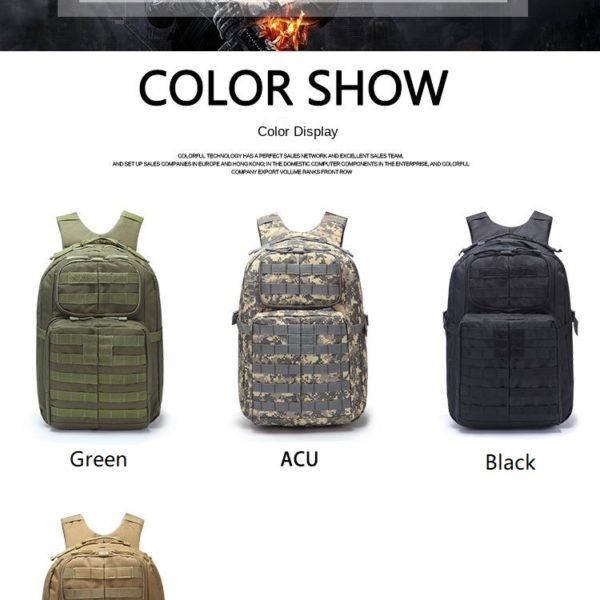 45L Outdoor Military Waterproof Molle Tactical backpack Sports Camping Hiking Trekking Fishing Hunting Bags 2