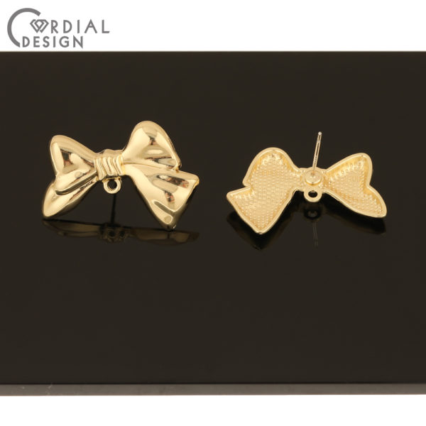 Cordial Design 100Pcs 20*30MM Hand Made/Bowknot Shape/Jewelry Accessories/Earrings Stud/Jewelry Findings & Components/DIY Making 2