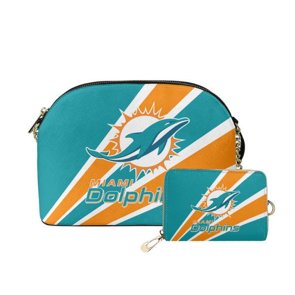 Leather Crossbody Bags For Women NFLS Miami Dolphins Bag Purse Ladies Cross Shoulder Bags Women Shell Bags POD 1