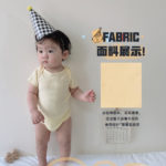 2022 Summer Baby Boys and Girls Bodysuits Light and Thin Short-sleeved Pullover Triangle Romper 3