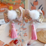 Chinese Style New Year Furry Children's Streamer Clip, Bow Baby Headdress Girls Hairpin 4