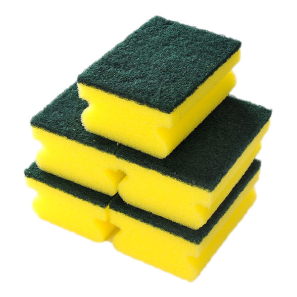 5pcs Reusable Home Double Sided Oil Remove Water Absorb Washing Kitchen Soft Scouring Cleaning Sponge 1