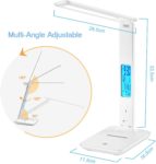 LAOPAO Modern Business Led Office Desk Lamp Touch Dimmable Foldable With Calendar Temperature Alarm Clock table Reading Light 5