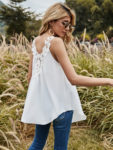 Summer Women White Lace Patchwork Vest Loose Casual Sleeveless Pullover Blouse Tank Tops Beach Smock Clothes 5