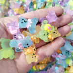 500pieces 20-23mm diy acrylic candy small bear shape sticker beads.for woman kids hairpin handmake jewelry making accessories 1