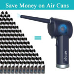 ATEnge Cordless Air Duster Cordless for Computer Cleaning, Replacement for Compressed Air Cans, Rechargeable Air Blower cleaner 4