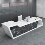 Reception desk imitation marble hotel bar beauty salon cashier office lobby 3