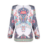 Women Bohemian Clothing Blouse Shirt Vintage Floral Print Tops Ladies Blouses Blusa Feminina Plus size S-3XL 4