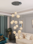 Modern loft living room chandelier home hotel kitchen lighting bedroom crystal ceiling chandelier lamps 3