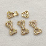 NEW ARRIVAL! 22x12mm 30sets Plating Real Gold Cubic Zirconia Clasps&Hooks Connectors For Handmade Bracelet Parts DIY Accessories 3