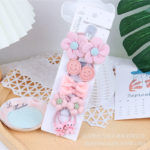 10pcs Kids Elastic Hair Bands Cute Baby Girls Fabric Knitting Bow Hair Rope Set Princessheadwear Girls Kids Hair Accessories 5