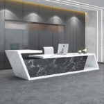 Reception desk imitation marble hotel bar beauty salon cashier office lobby 6