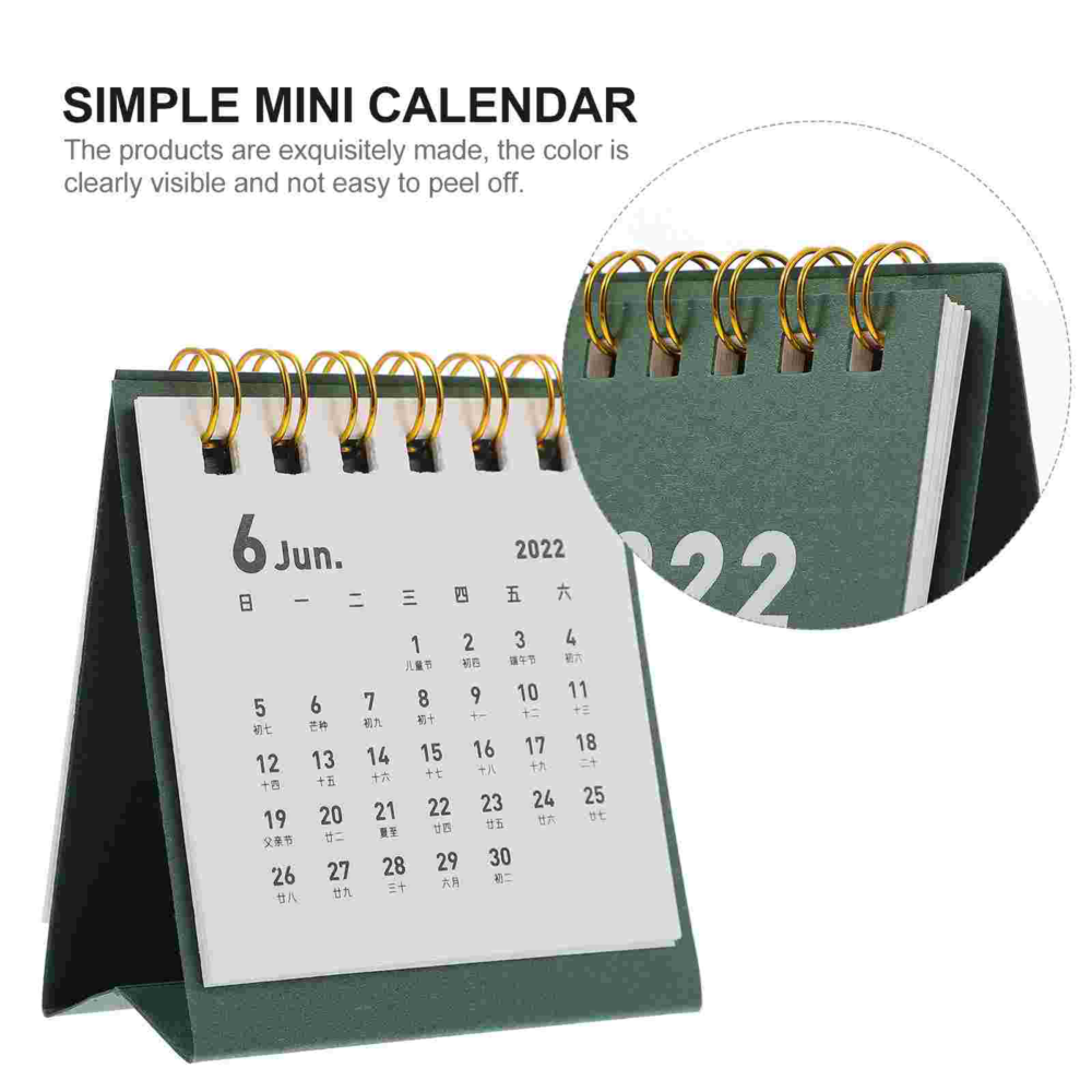 6pcs Reliable Creative Simple Mini Calendar Desk Calendar Table Calendar for Home Office 4